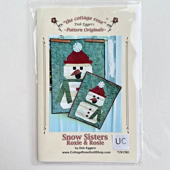 Snowman Quilt Patterns The Cottage Rose Snow Sisters Roxie & Rosie Quilt Pattern - Picture 1 of 2